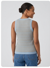 Little Lies Striped Tank – Blue/Tan