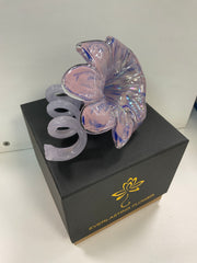Everlasting Glass Flower - 12cm Pink/blue