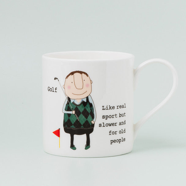 Boxed Bone China Mug – Golf