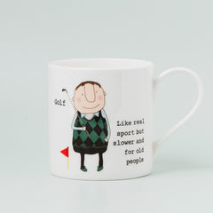 Boxed Bone China Mug – Golf