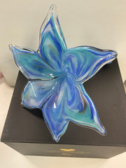 Everlasting Glass Flower turquoise 18cm