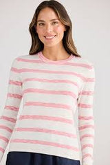 Stripe Yacht Knit - Pink