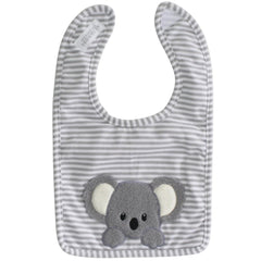 Alimrose Bib Baby Koala in Grey detail view
