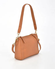Jules Soft Natural Grain Leather Shoulder Bag – Camel