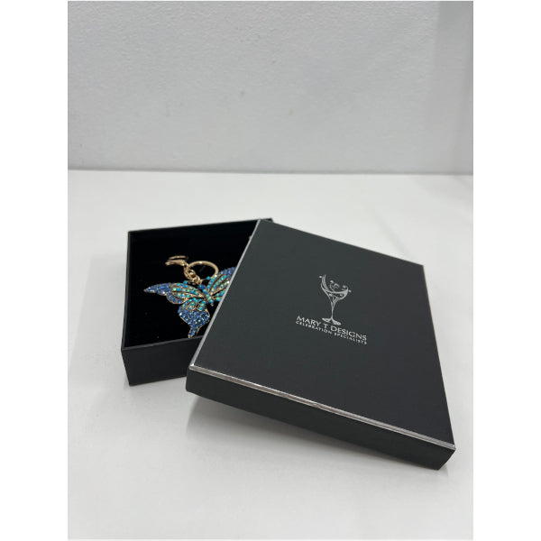 Bling Butterfly Keyring & Diamond Pen Gift Set