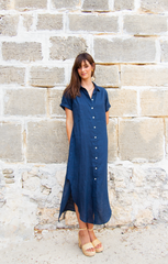 Scandi & Co Kia Shirtdress in Navy lifestyle shot