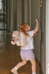 Jiggle & Giggle Plush Puppy Buddy Backpack in Pink lifestyle shot