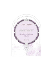 Life Charms Healing Stones -  Amethyst Bracelet