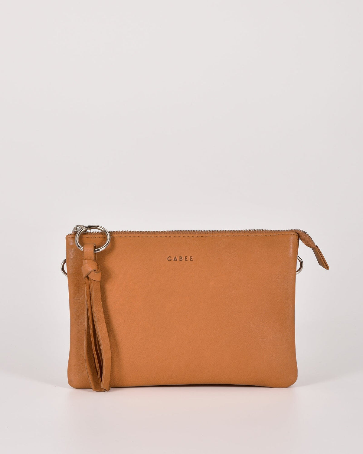 Lily Double Zip Soft Leather Crossbody Bag – Tan