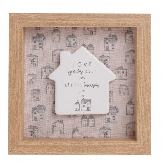 Moments Square Framed Plaque - Love Grows Best
