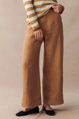 Little lies Jude Linen Pants - Camel