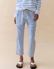 Little Lies Luxe Linen Pants - Chambray Blue