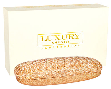 Diamonte Glasses Case - Rose Gold