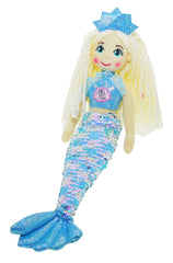 Blue Mermaid Doll with Crown