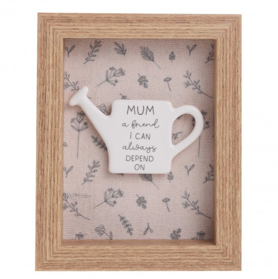 Moments Rectangle Framed Plaque - Being Mum A Friend