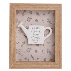 Moments Rectangle Framed Plaque - Being Mum A Friend