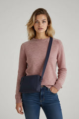 Neoprene Hazel Rectangle Shoulder Bag – Navy