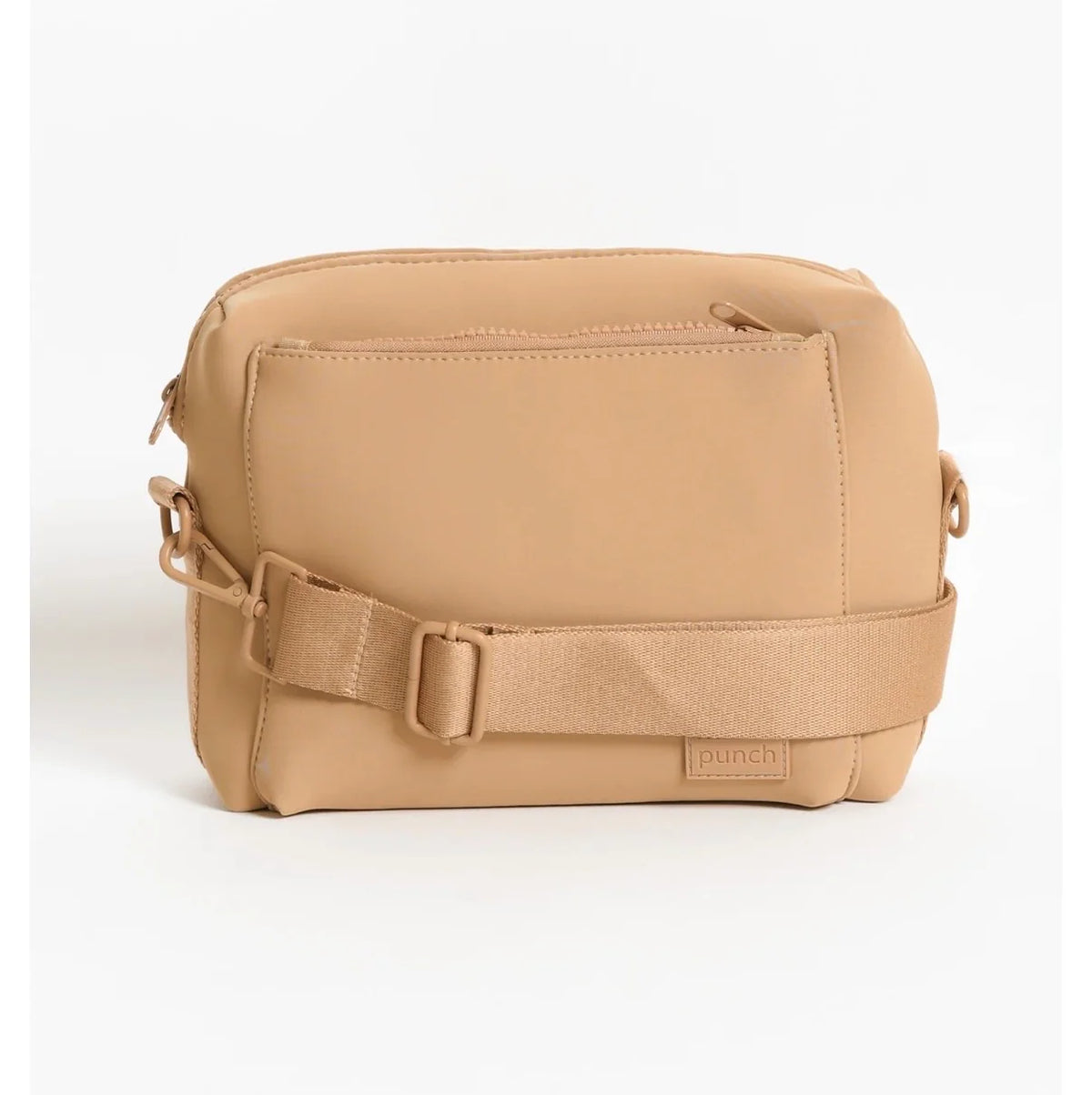 Neoprene Hazel Rectangle Shoulder Bag – Camel
