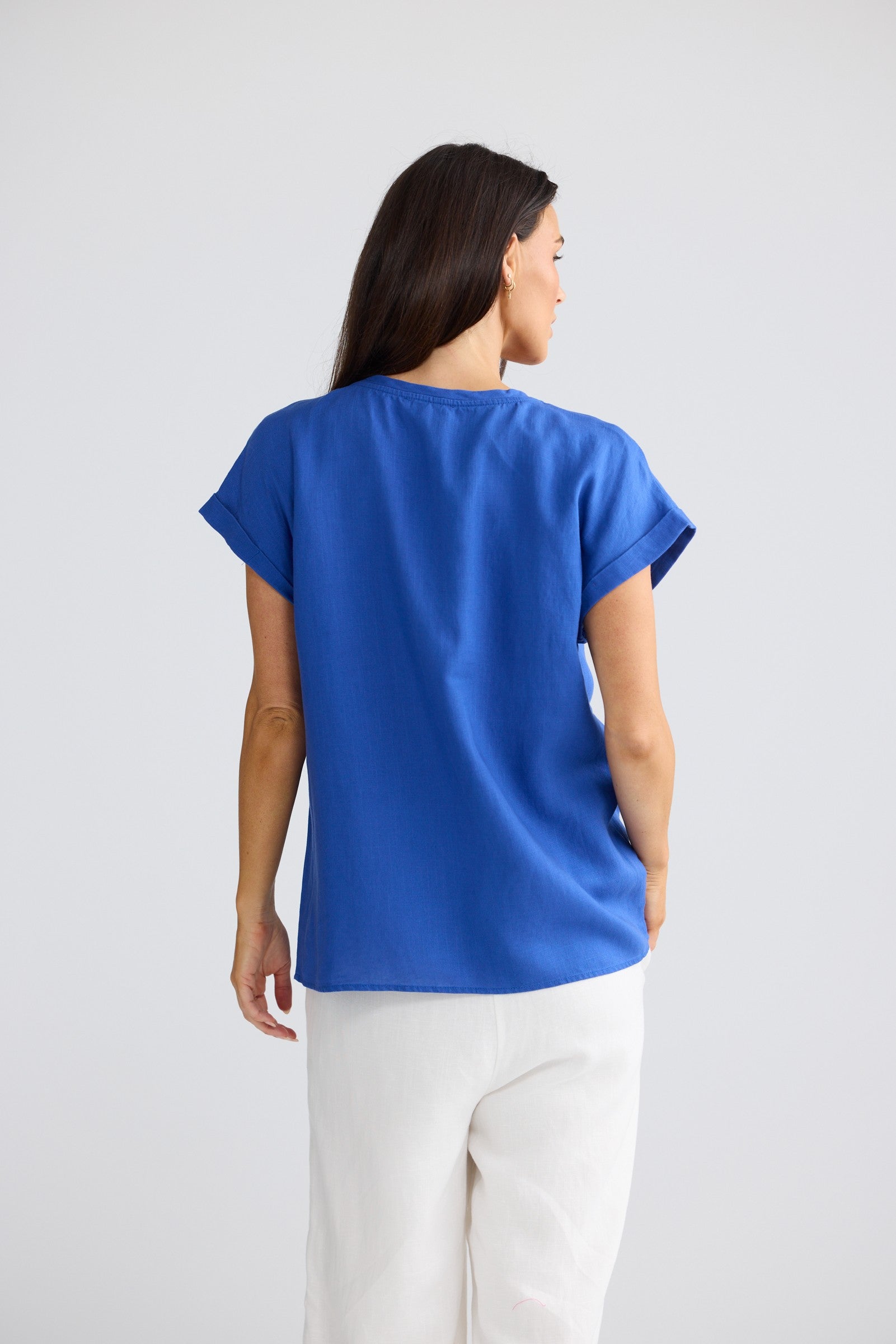 Percy Top in Cobalt - back view, Brave & True