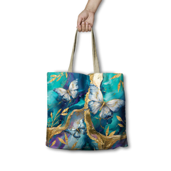 Lisa Pollock Shopping Bag - Tranquil Butterflies