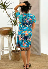 Cienna Lotus Garden Dress – Vibrant Floral Print