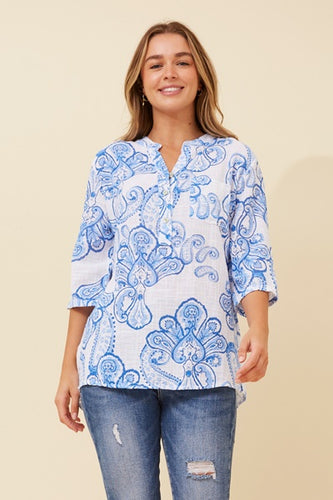 Paisley Top - Blue