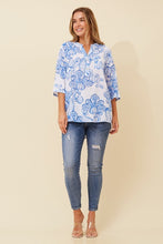 Load image into Gallery viewer, Paisley Top - Blue