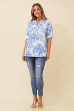 Load image into Gallery viewer, Paisley Top - Blue