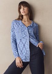 Rosie Knitted Shirt in Blue