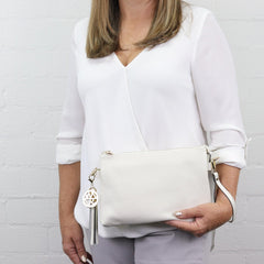 Ruby Crossbody Clutch Ivory