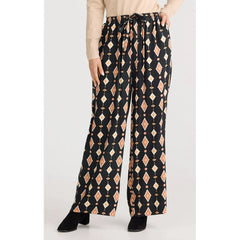 Relaxed Wide-Leg Viscose Pants - Casablanca Tile