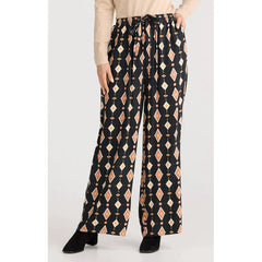 Relaxed Wide-Leg Viscose Pants - Casablanca Tile