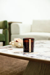Large Amber Wood Wick Soy Candle - Japanese Honeysuckle