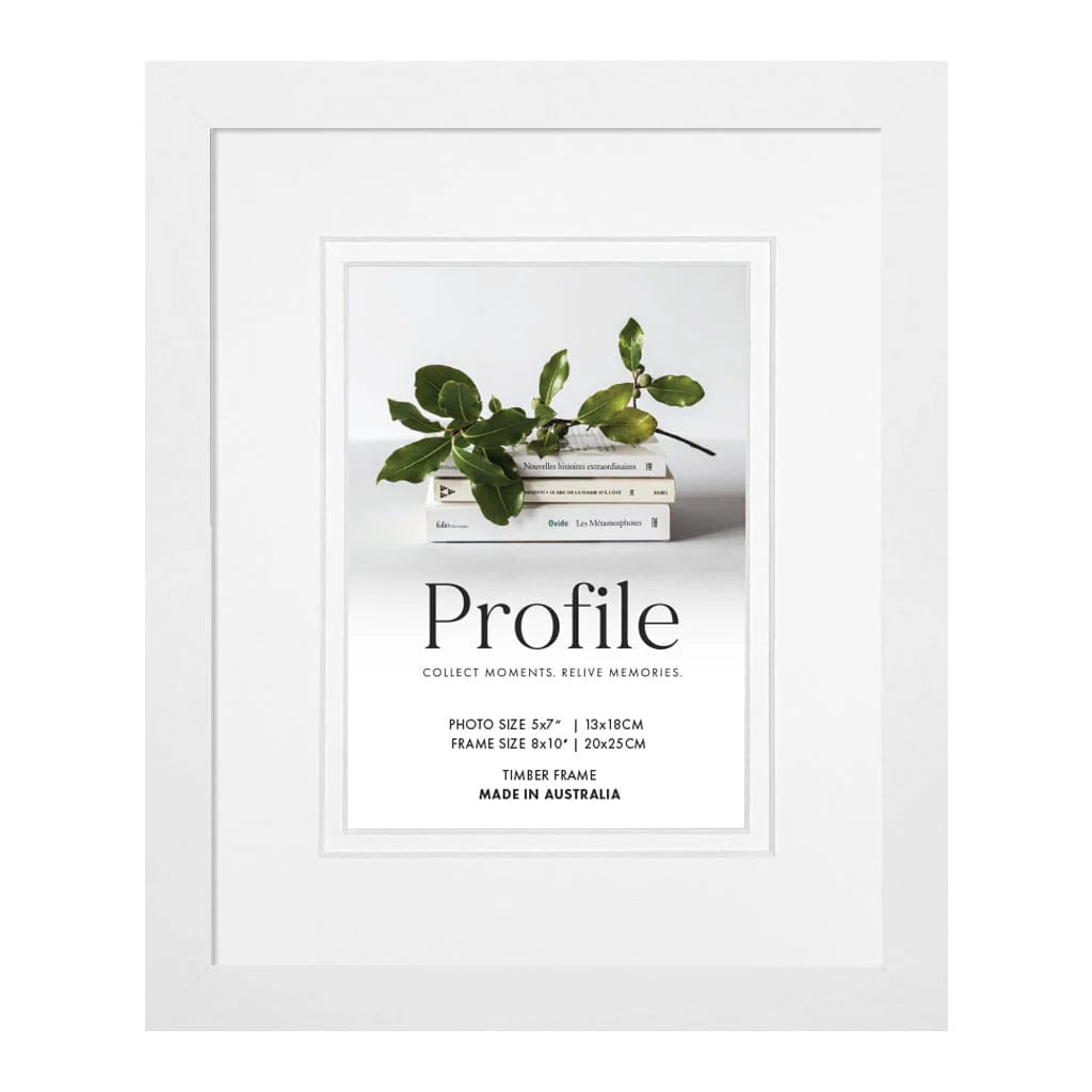 Matte White Timber Photo Frame - 5x7