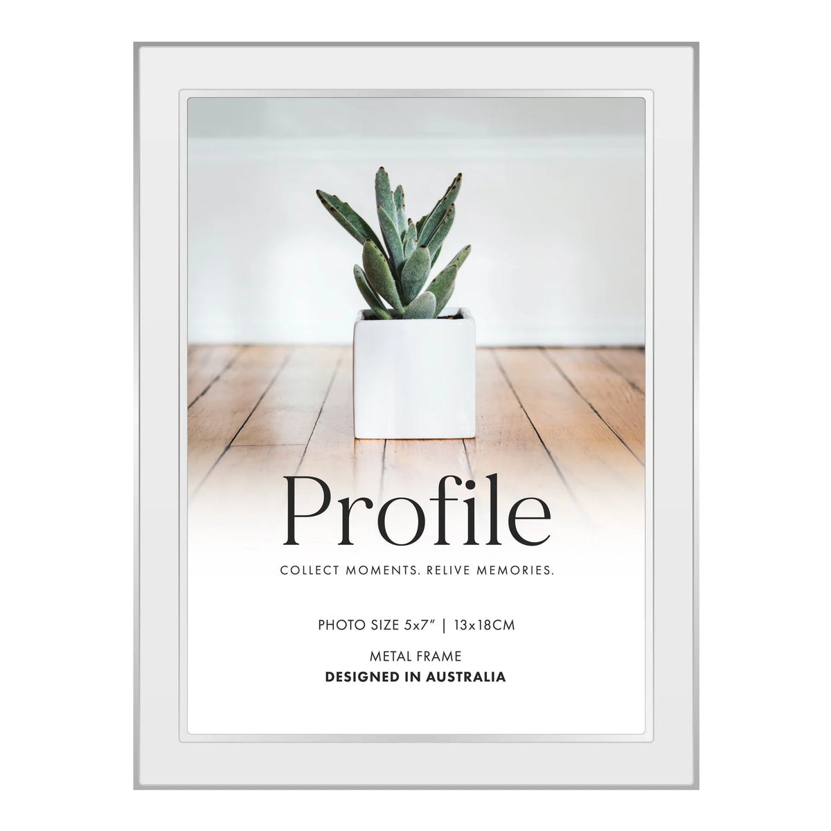 Eternal White Metal Photo Frame - 5X7