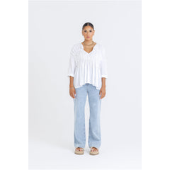 Bahama Top Linen White
