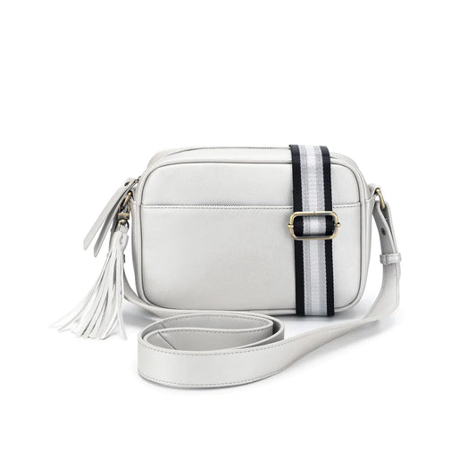 Black Caviar Raven Crossbody Bag Silver