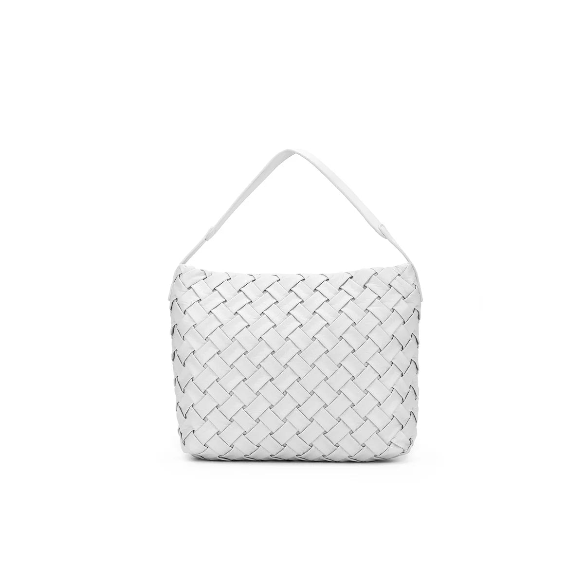 2-Piece Woven Shoulder Bag Set - White