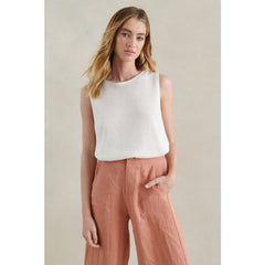 Little Lies Spring Tank – White