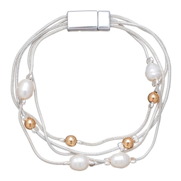 Multistrand Pearl-Beaded Bracelet