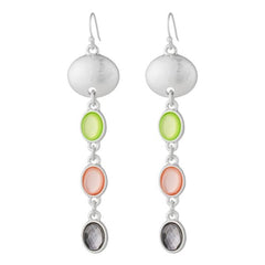 Glass Crystal-Studded Earrings