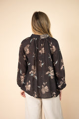 Floral Blouse - Chocolate