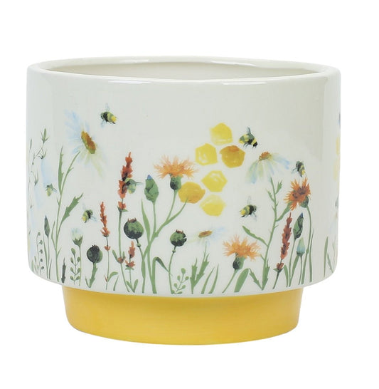 Bee Meadow Planter Yellow 15cm