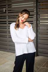 Silver Wishes Knit Top - White