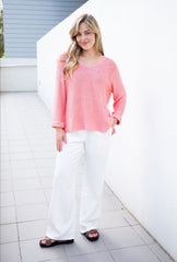 Silver Wishes Knit Top - Soft Pink