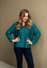 Silver Wishes Knit Top - Teak