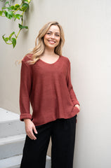 Silver Wishes Knit Top - Mocha