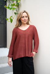 Silver Wishes Knit Top - Mocha