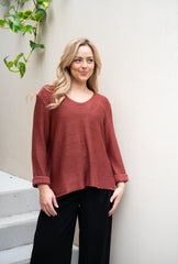 Silver Wishes Knit Top - Mocha