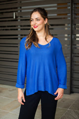 Silver Wishes Knit Top - Blue